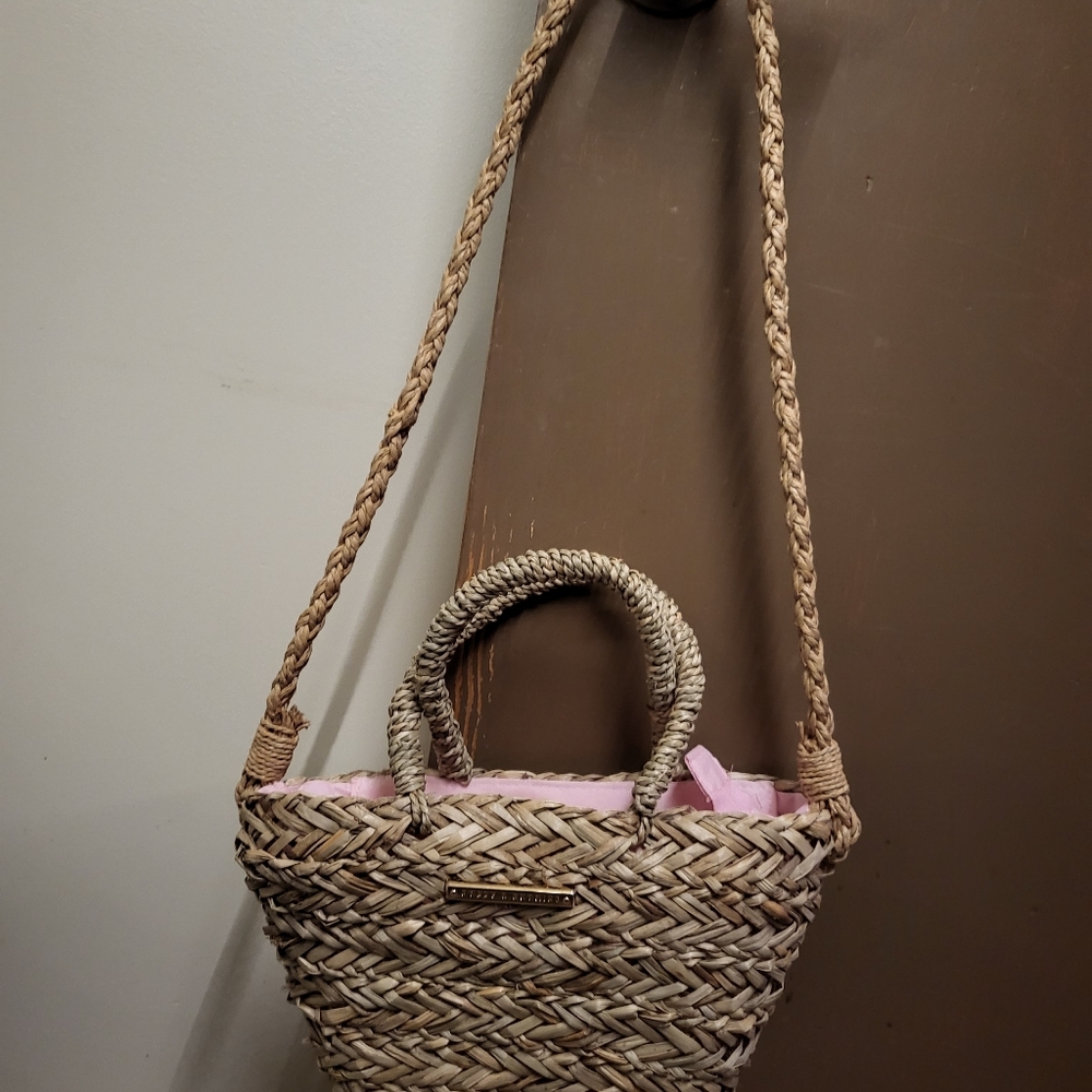 Poppies & Peonies Soleil Beach Mini Straw Bag
